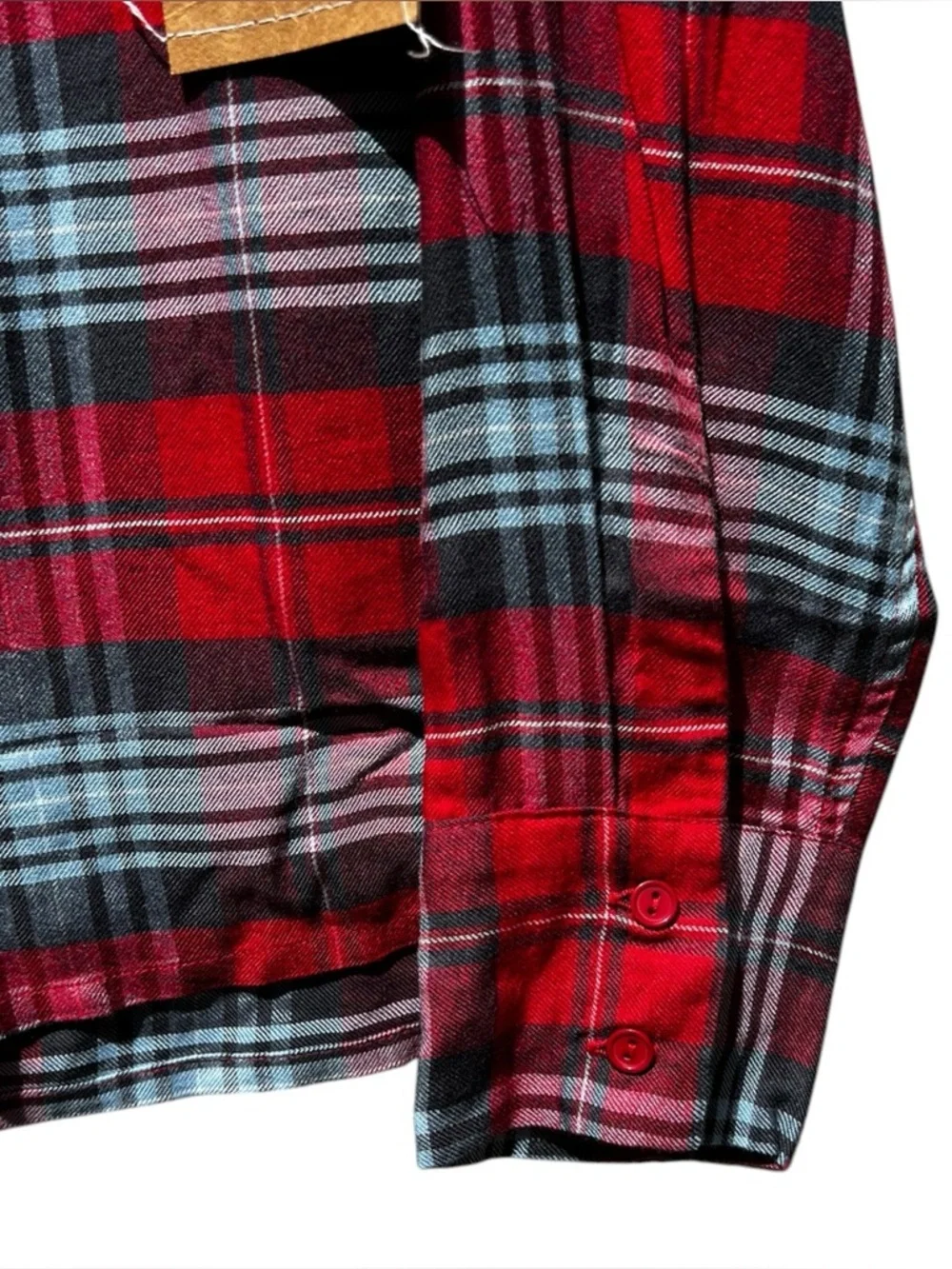 🌻NEW w/tag PJ Salvage Plaid Lightweight Button-Up Shirt Size Small - Picture 7 of 12